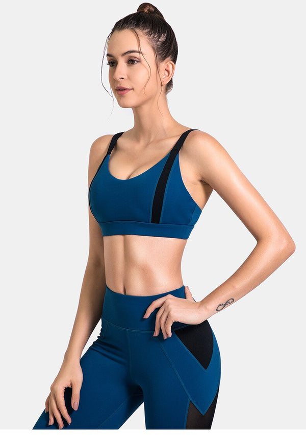Patchwork Yoga Suit Gym Fitness Two Piece Set Bra Crop Top Leggings Tracksuit Fashion Running Sports Push Up Casual Set | Vimost Shop.