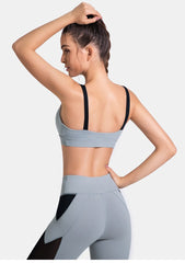 Patchwork Yoga Suit Gym Fitness Two Piece Set Bra Crop Top Leggings Tracksuit Fashion Running Sports Push Up Casual Set | Vimost Shop.