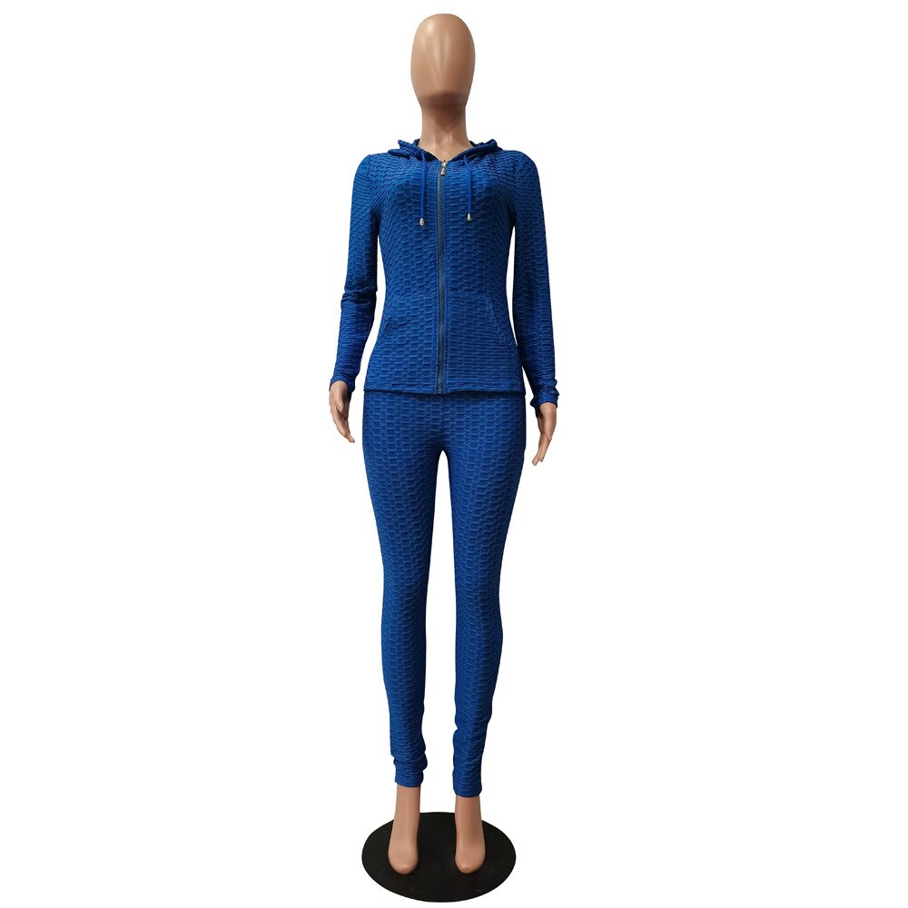 Sportswear Jacquard Hooded Set Gym Fitness Tracksuit Long Sleeve Zipper Hoodies Pencil Leggings Running Traning Outdoor Suit | Vimost Shop.