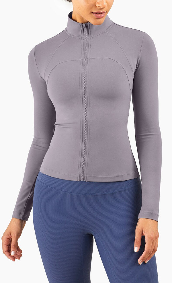 Autumn Seamless Solid Yoga Long Shirt Jacket Long Sleeve Zipper Sportswear Top Women Workout Slim Shirt Casual Gym Fitness Tees | Vimost Shop.