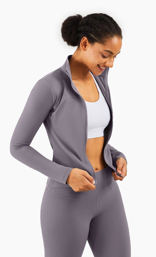 Autumn Seamless Solid Yoga Long Shirt Jacket Long Sleeve Zipper Sportswear Top Women Workout Slim Shirt Casual Gym Fitness Tees | Vimost Shop.