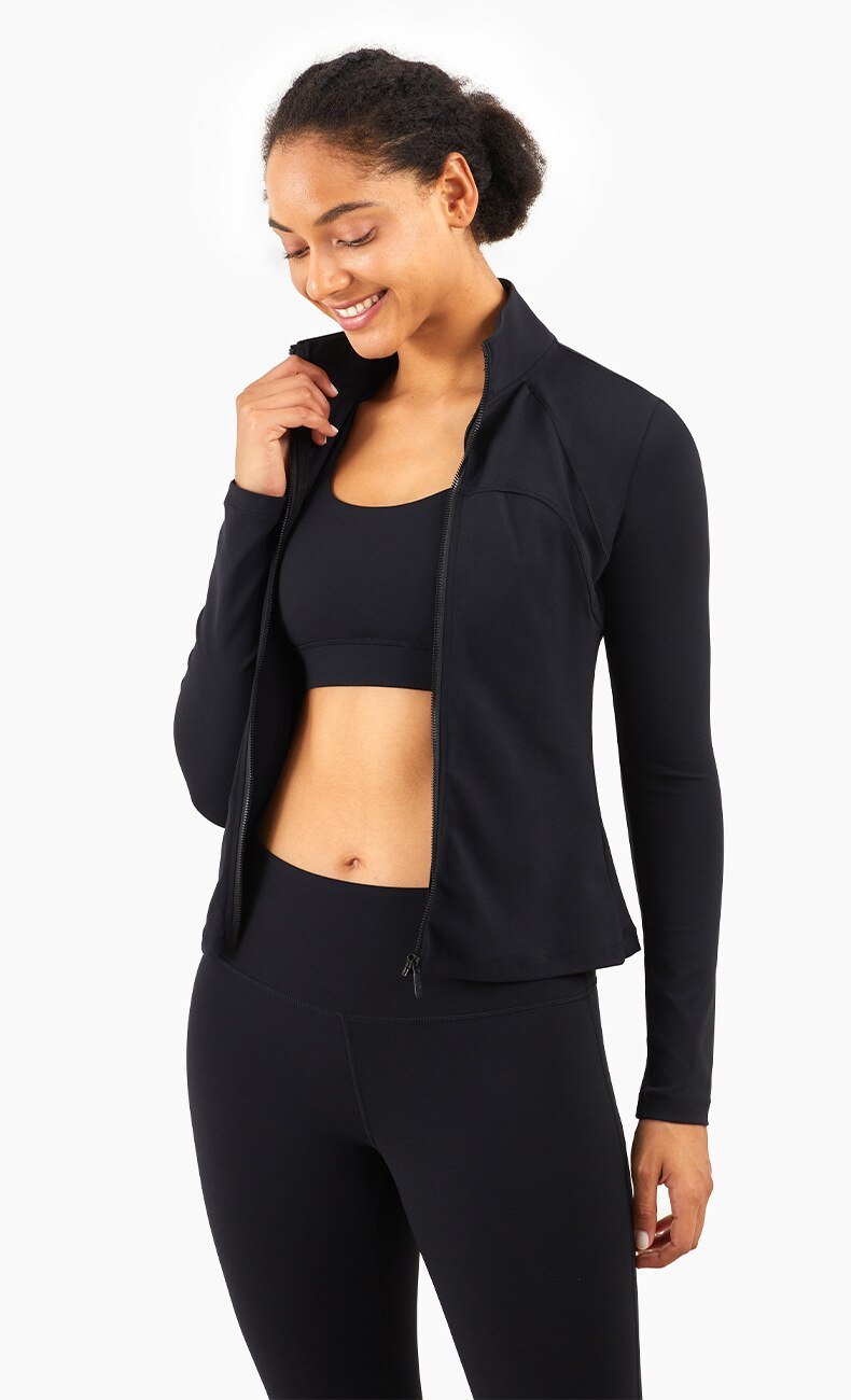Autumn Seamless Solid Yoga Long Shirt Jacket Long Sleeve Zipper Sportswear Top Women Workout Slim Shirt Casual Gym Fitness Tees | Vimost Shop.