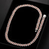 8mm Men Iced Out Bling CZ Miami Cuban Link Chain Charm Choker Necklace Hip Hop Women Jewelry Pink Blue Trendy Fashion Necklace | Vimost Shop.