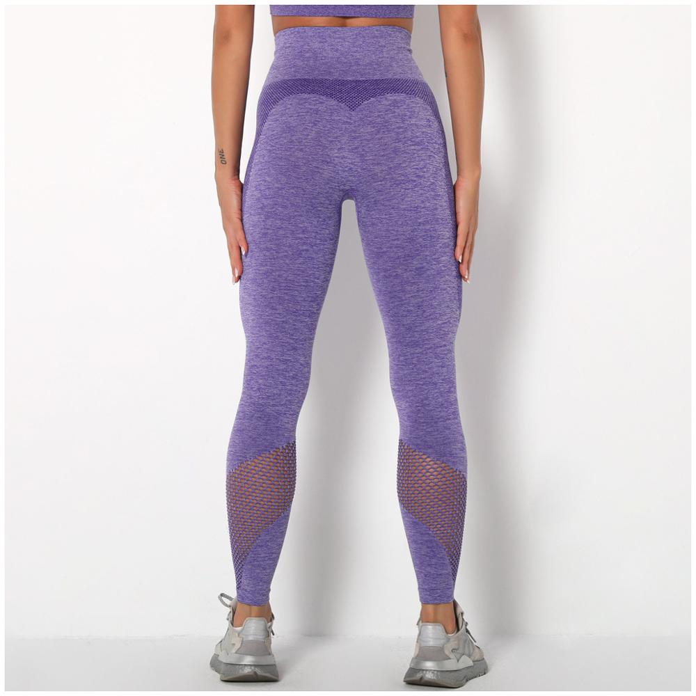 Autumn Seamless Hollow Out Yoga Leggings Work Out Fitness Gym Yoga Pantalones High Elastics High Waist Sports Slim Trousers | Vimost Shop.