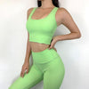 Solid Ribbed Seamless Yoga Set Women Gym Clothes Sports Tank Top Pants Tracksuit Push Up Work Out Gym Sportswear Energy Outfits | Vimost Shop.