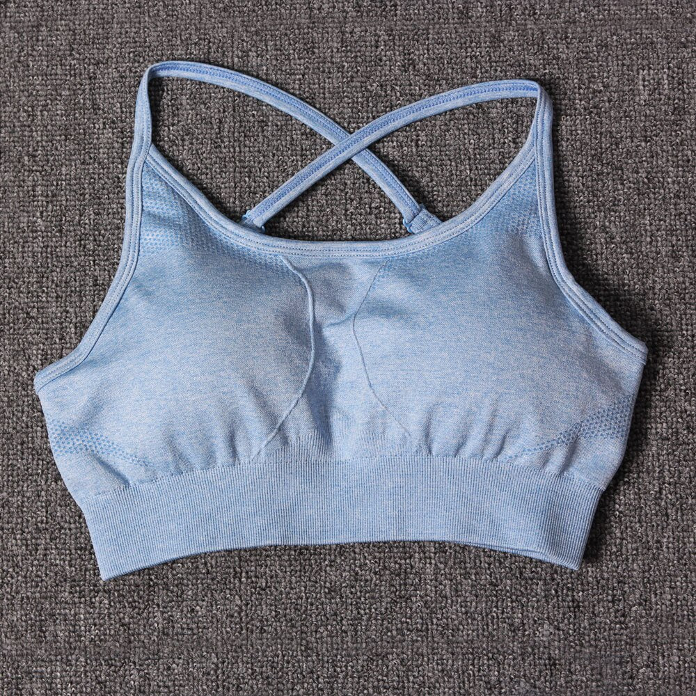 Sportswear Seamless Yoga 3 PCS Set Women Gym Clothes Bra+ Long Sleeve Crop Top High Elastics  Pantalones Fitness Tracksuit | Vimost Shop.