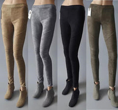 Autumn Suede Leggings Solid High Elastics Bodycon Pencil Pants Fashion Casual Medium Waist Trousers | Vimost Shop.