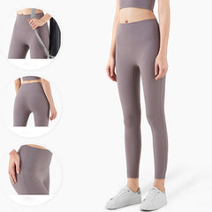 Seamless Yoga Leggings High-waist Sports tights No Embarrassing Line Yoga Pants Hips Lifting Jogging Workout Push Up Leggings | Vimost Shop.