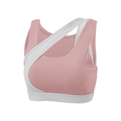 Seamless Sports Gym Bra Crop Top Patchwork Push Up Workout Beauty Back Solid Top Shockproof Training Fitness Running Vest Shirt | Vimost Shop.