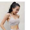 Solid Seamless Yoga Bra Crop Top Shockproof Quick Dry Sports V Neck Vest Fashion Workout Push Up Running Tees High Elasticsity | Vimost Shop.