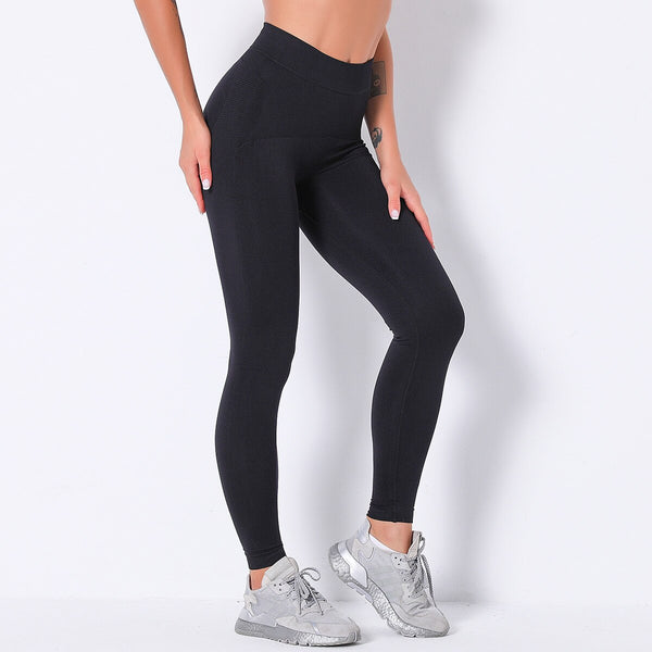 Seamless Yoga Leggings Solid Slim Pants High Elastics Workout Push Up Sports Fitness Running Casual High Waist Outdoor Pants | Vimost Shop.