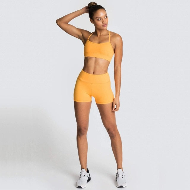 Seamless Sports Yoga Set XS-XL Gym Fitness Running Dance Train Tracksuit Fashion Bra Top Shorts Suit Jogging Workout Clothing | Vimost Shop.