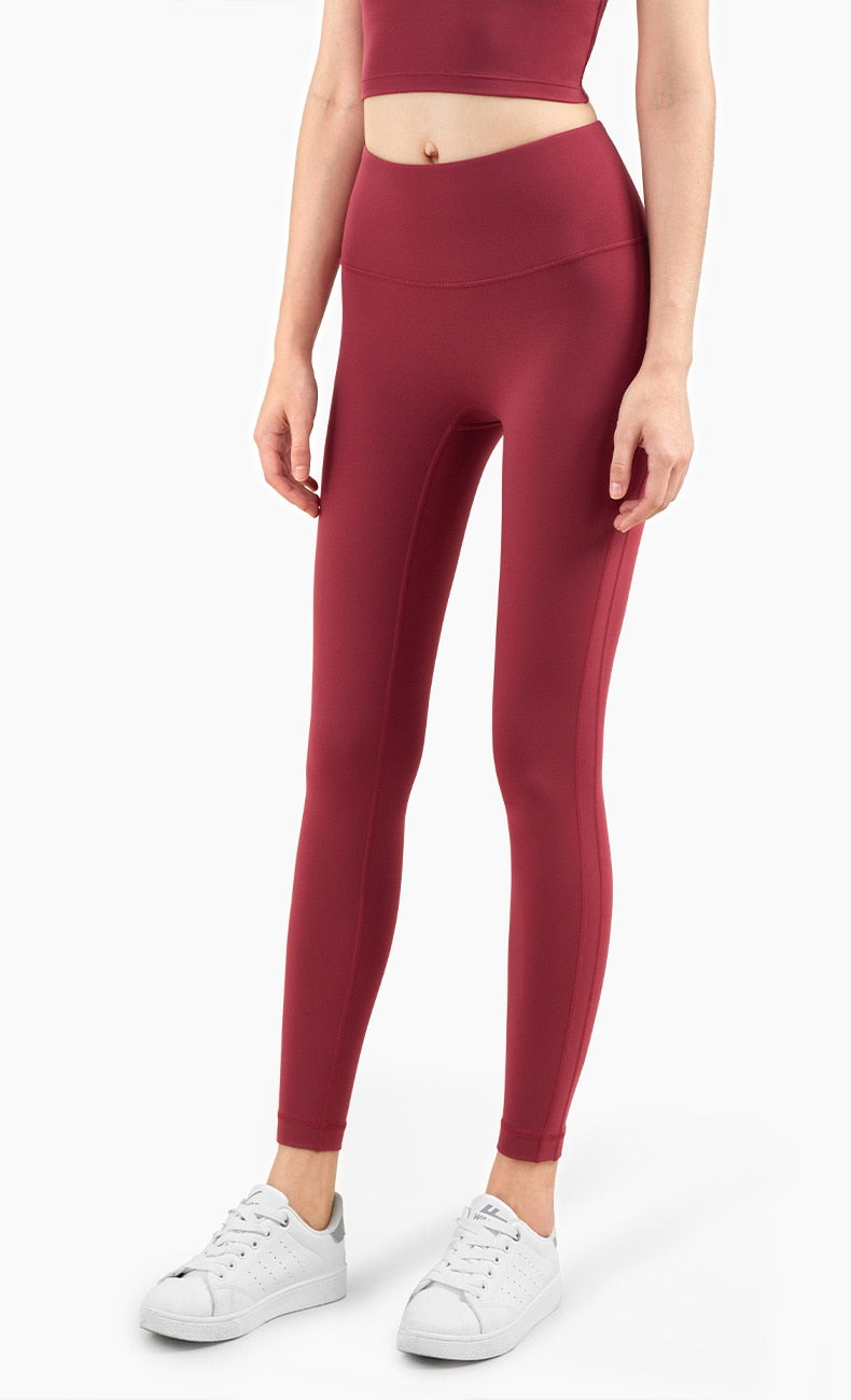 Autumn Seamless Solid Yoga No T line Leggings Fitness Gym Yoga Pantalones High Elastics Sports Breathable Dry Quick Trousers | Vimost Shop.