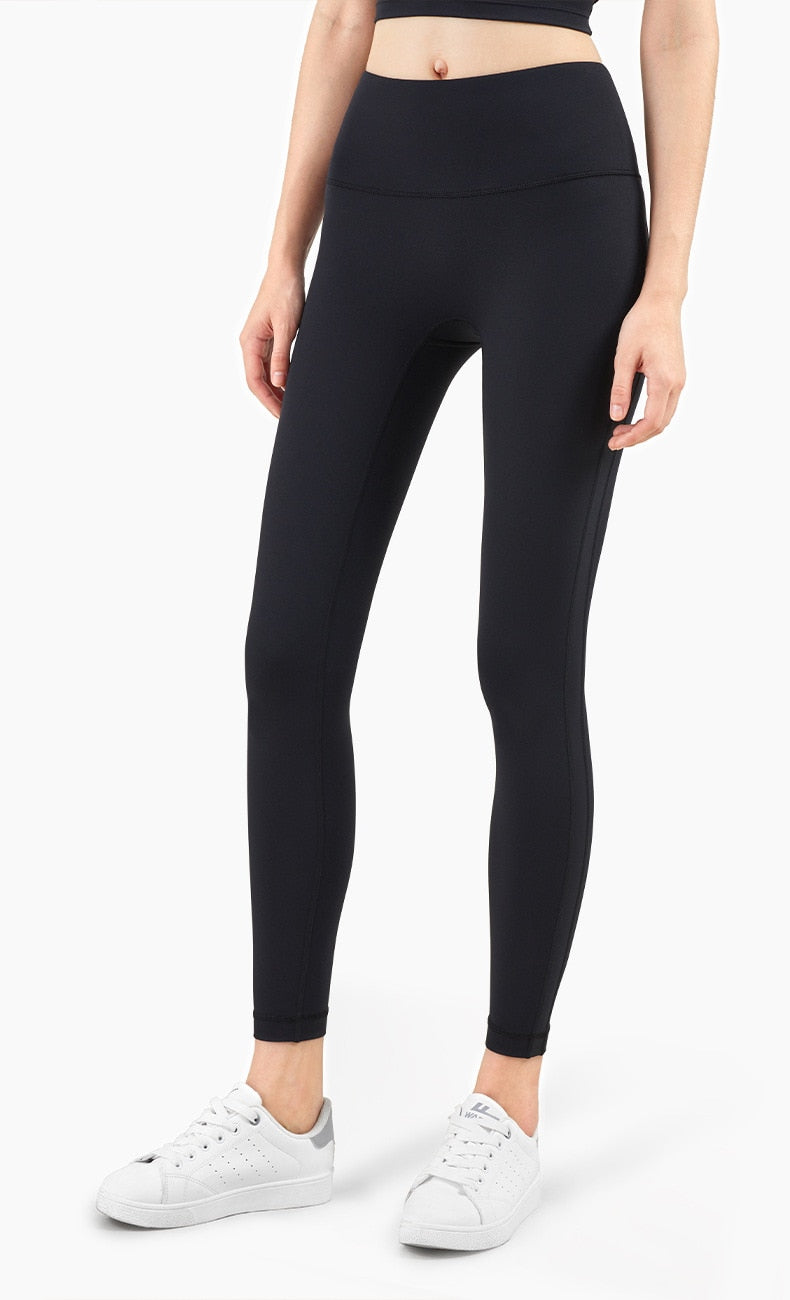 Autumn Seamless Solid Yoga No T line Leggings Fitness Gym Yoga Pantalones High Elastics Sports Breathable Dry Quick Trousers | Vimost Shop.