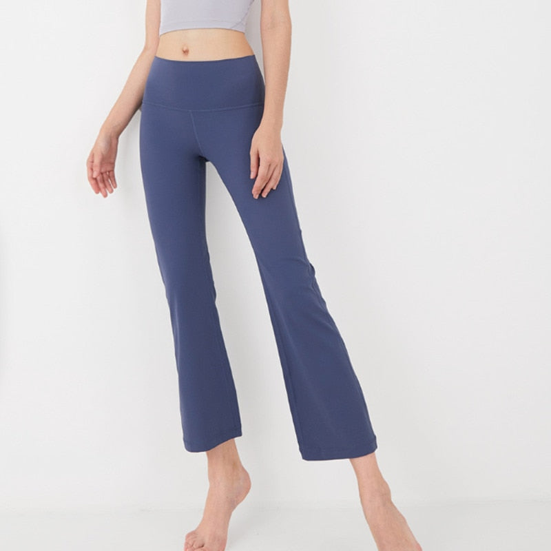 Sports Leggings Women High Waist Wide Legs Yoga Pants Solid Fashion High Elastic Push Up Work Out Pants For Women Jogging Pants | Vimost Shop.