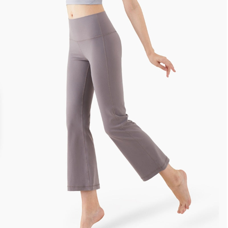 Sports Leggings Women High Waist Wide Legs Yoga Pants Solid Fashion High Elastic Push Up Work Out Pants For Women Jogging Pants | Vimost Shop.