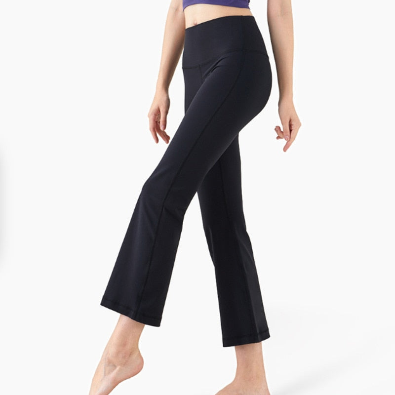 Sports Leggings Women High Waist Wide Legs Yoga Pants Solid Fashion High Elastic Push Up Work Out Pants For Women Jogging Pants | Vimost Shop.