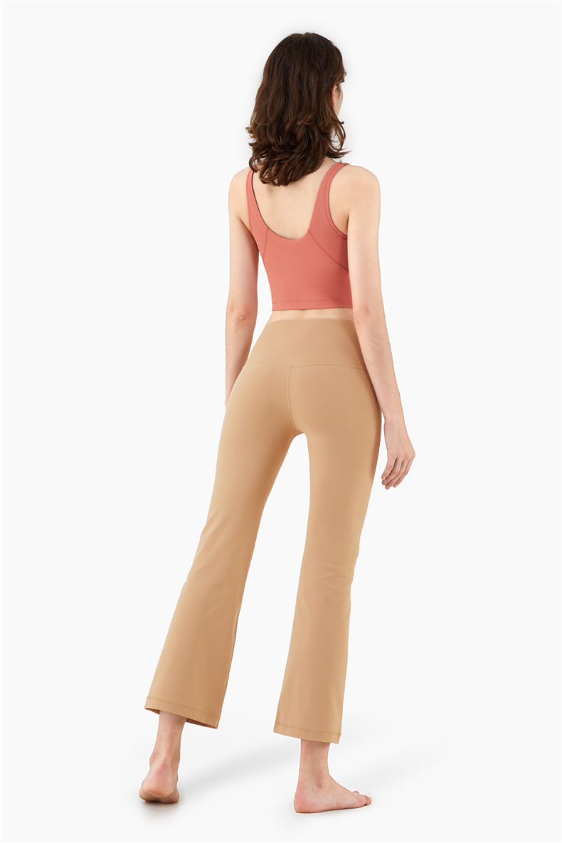 Sports Leggings Women High Waist Wide Legs Yoga Pants Solid Fashion High Elastic Push Up Work Out Pants For Women Jogging Pants | Vimost Shop.