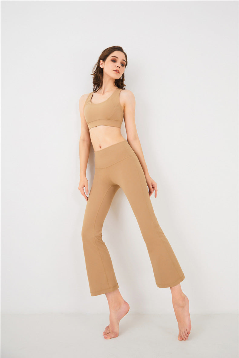 Sports Leggings Women High Waist Wide Legs Yoga Pants Solid Fashion High Elastic Push Up Work Out Pants For Women Jogging Pants | Vimost Shop.