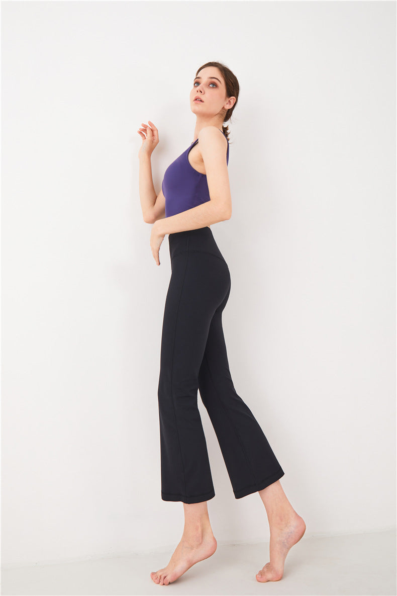 Sports Leggings Women High Waist Wide Legs Yoga Pants Solid Fashion High Elastic Push Up Work Out Pants For Women Jogging Pants | Vimost Shop.