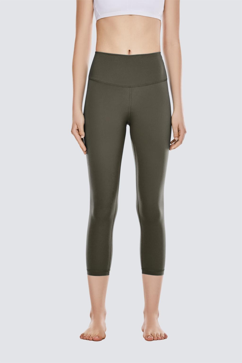 High Waisted Capri Workout Leggings for Women Hugged Feeling Athletic Compression Leggings -21 Inches
