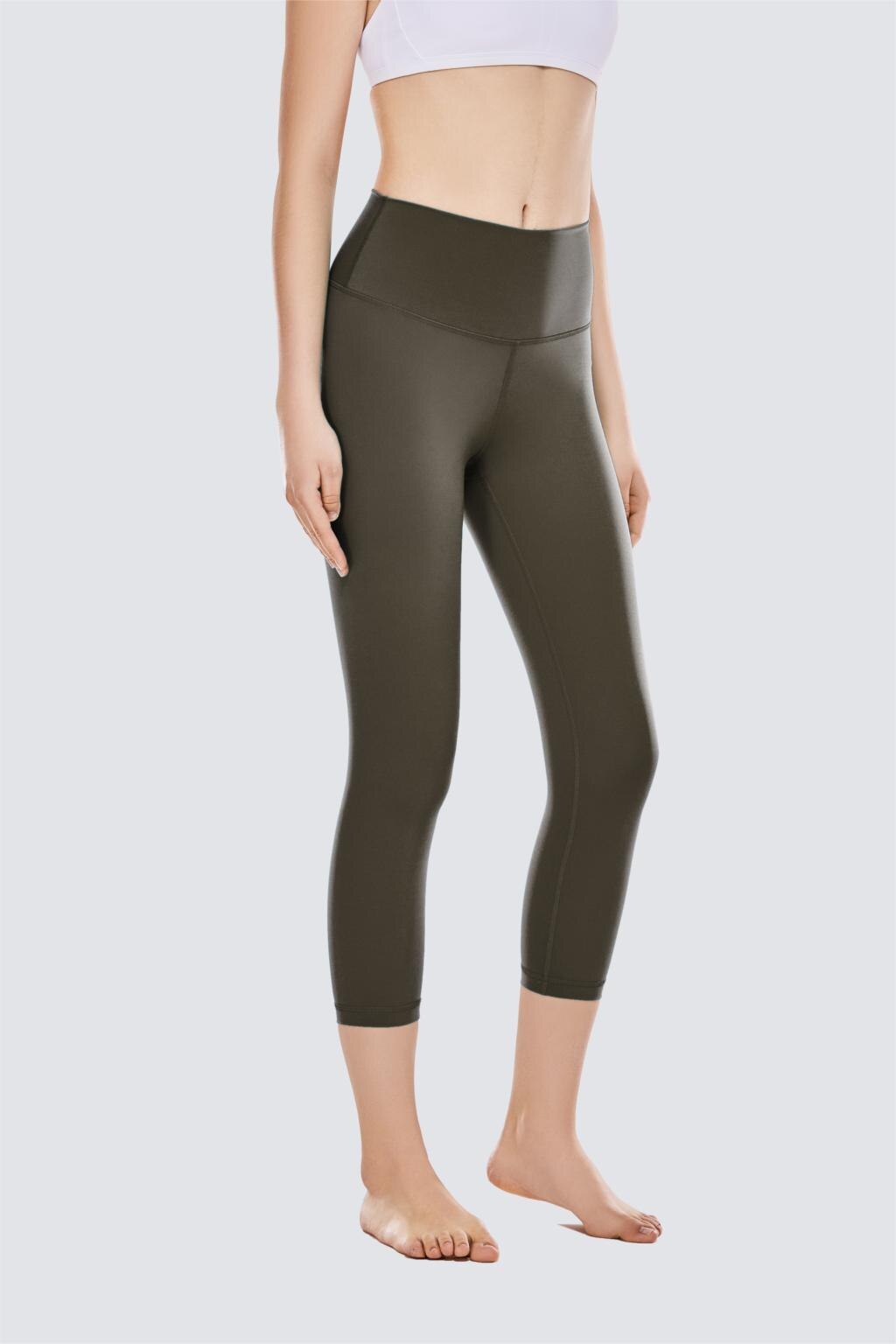 High Waisted Capri Workout Leggings for Women Hugged Feeling Athletic Compression Leggings -21 Inches