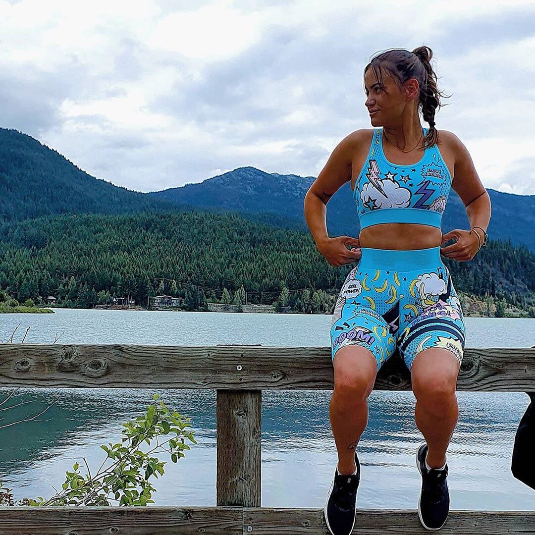 Seamless Print Gym Yoga Suit Fashion Vest Crop Top Shorts Tracksuit Fitness Push Up Running Sports Dance Training Two Piece Set | Vimost Shop.