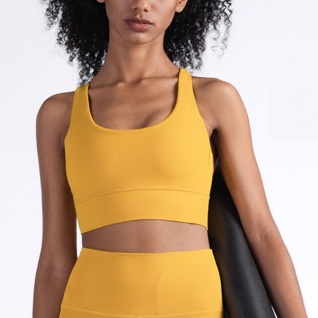 Seamless High Elastic Gym Bra For Women Sports Fitness Workout Tank Crop Top Jogging Running Energy Active Wear Gym Clothing | Vimost Shop.