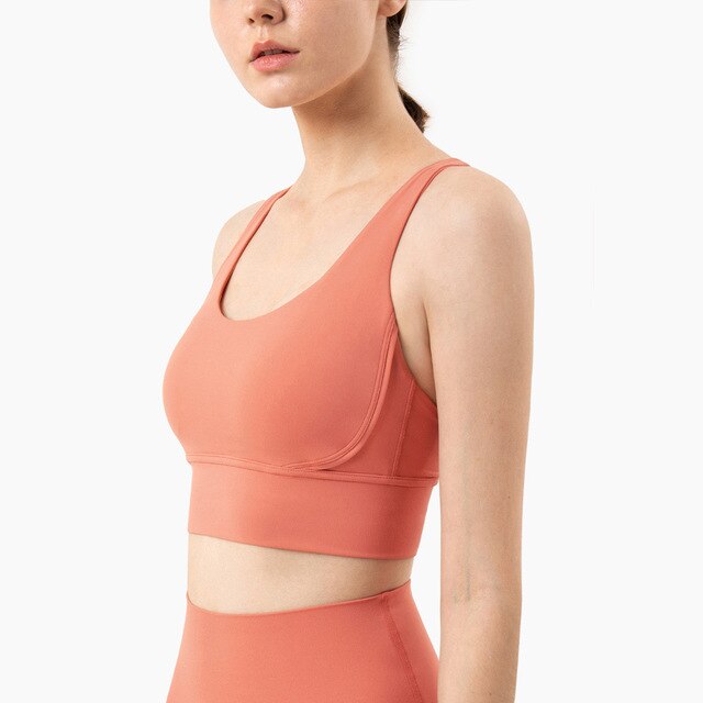 Seamless High Elastic Gym Bra For Women Sports Fitness Workout Tank Crop Top Jogging Running Energy Active Wear Gym Clothing | Vimost Shop.