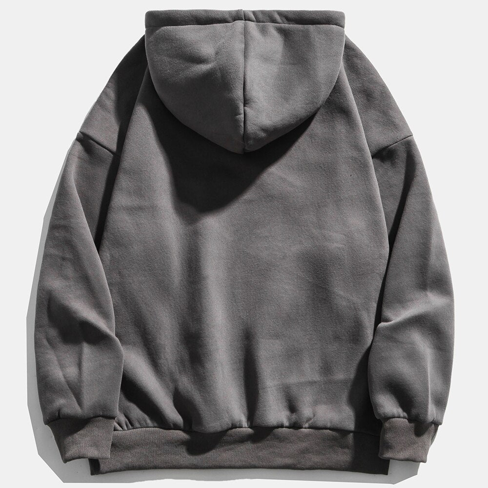 Hoodies Men Bone Letter Printed Streetwear Men Casual Hooded Vintage Harajuku Hip Hop Couple Sweatshirt Pullover Autumn