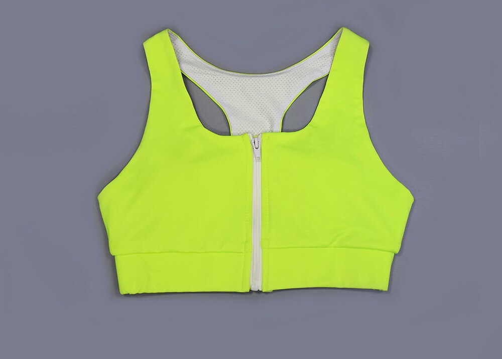 Fluorescent Seamless Yoga Fitness Sports Set Tank Zipper Crop Top Slim Leggings Short Pants Gym Workout Outdoor Jogging Suits | Vimost Shop.