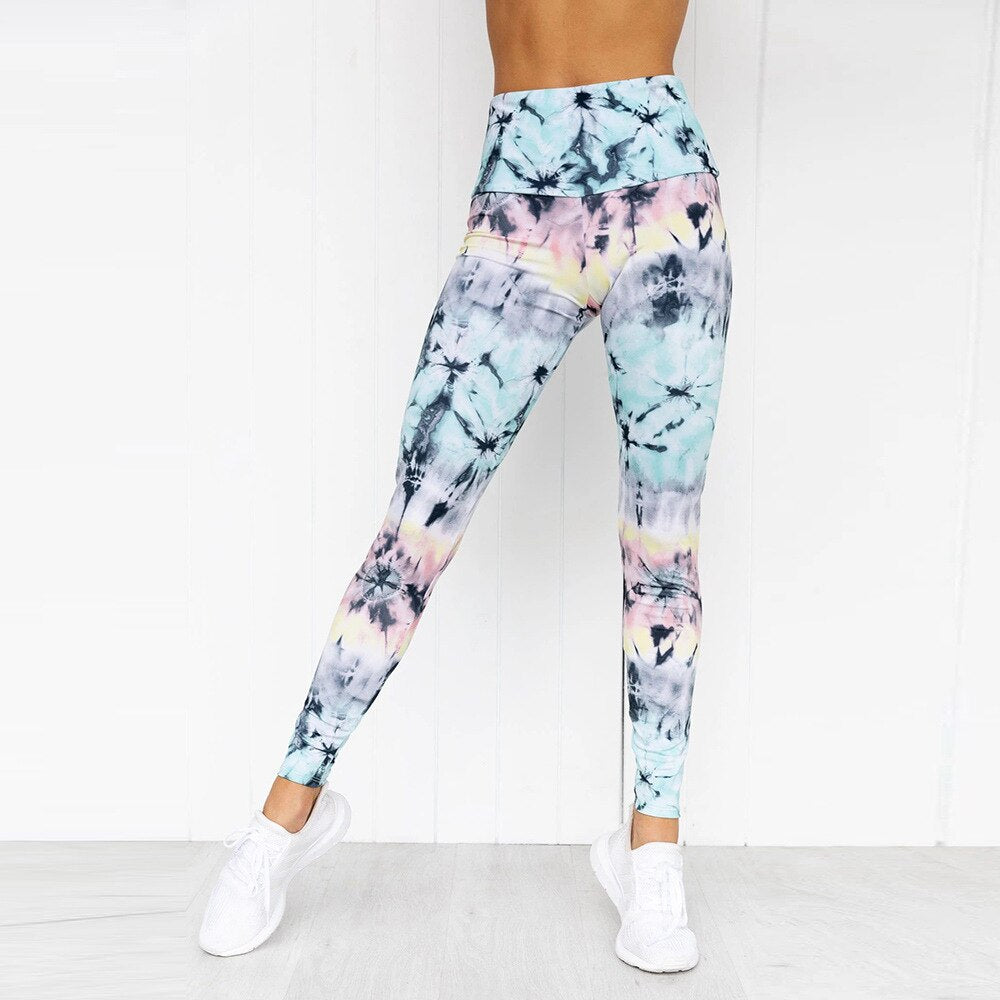 Tie Dye Leggings Seamless Yoga Leggings Gym Fashion Fitness Running Sports Workout Push Up Running Training Hips Lifting Pants | Vimost Shop.