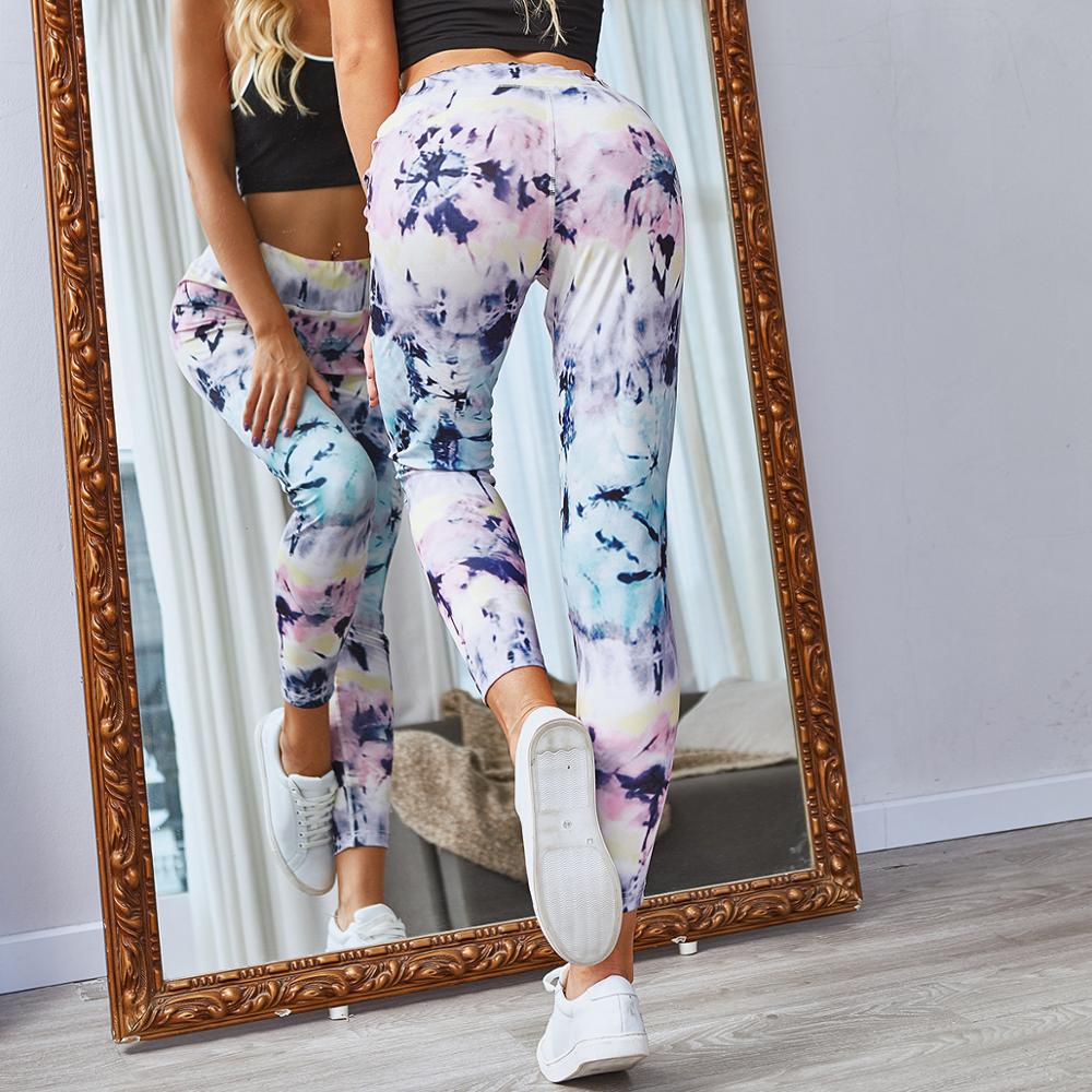 Tie Dye Leggings Seamless Yoga Leggings Gym Fashion Fitness Running Sports Workout Push Up Running Training Hips Lifting Pants | Vimost Shop.