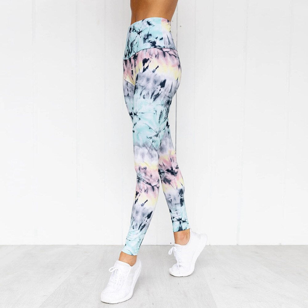 Tie Dye Leggings Seamless Yoga Leggings Gym Fashion Fitness Running Sports Workout Push Up Running Training Hips Lifting Pants | Vimost Shop.