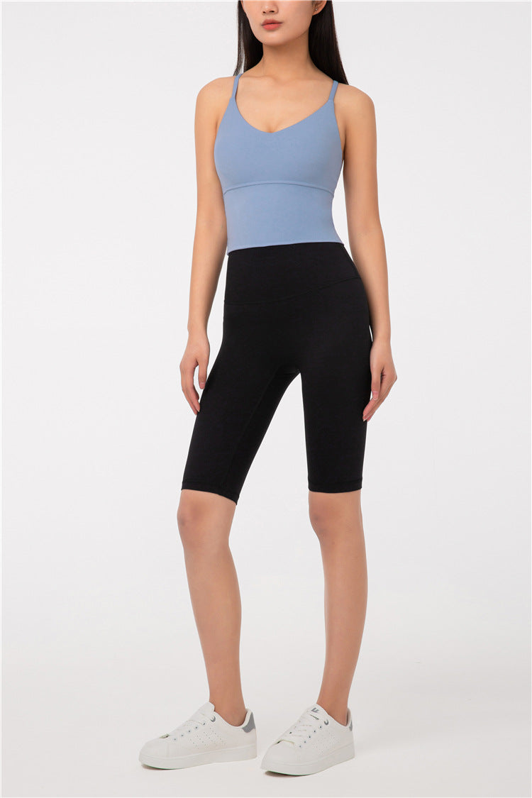 Seamless Yoga Gym Vest Top Women Fitness Sports Underwear Workout Bra Crop Top Running Push Up Cross-Back Solid Fitness Top | Vimost Shop.