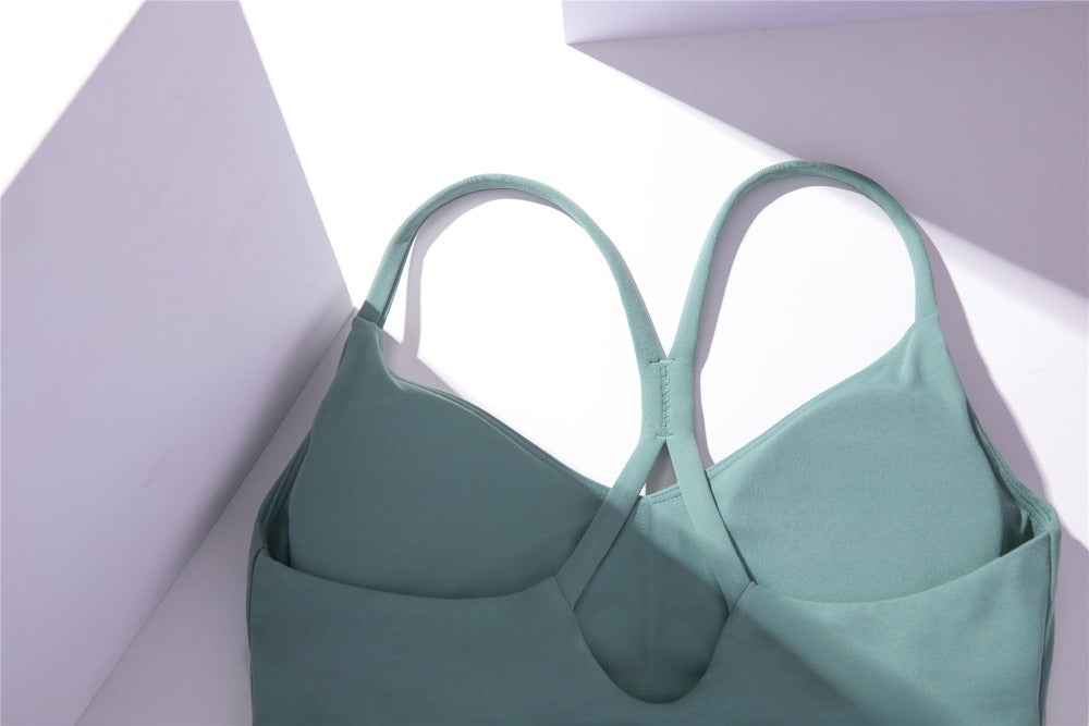 Seamless Yoga Gym Vest Top Women Fitness Sports Underwear Workout Bra Crop Top Running Push Up Cross-Back Solid Fitness Top | Vimost Shop.