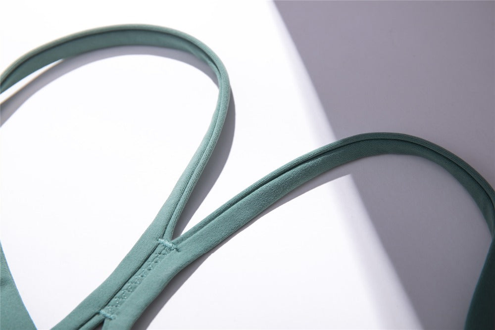 Seamless Yoga Gym Vest Top Women Fitness Sports Underwear Workout Bra Crop Top Running Push Up Cross-Back Solid Fitness Top | Vimost Shop.