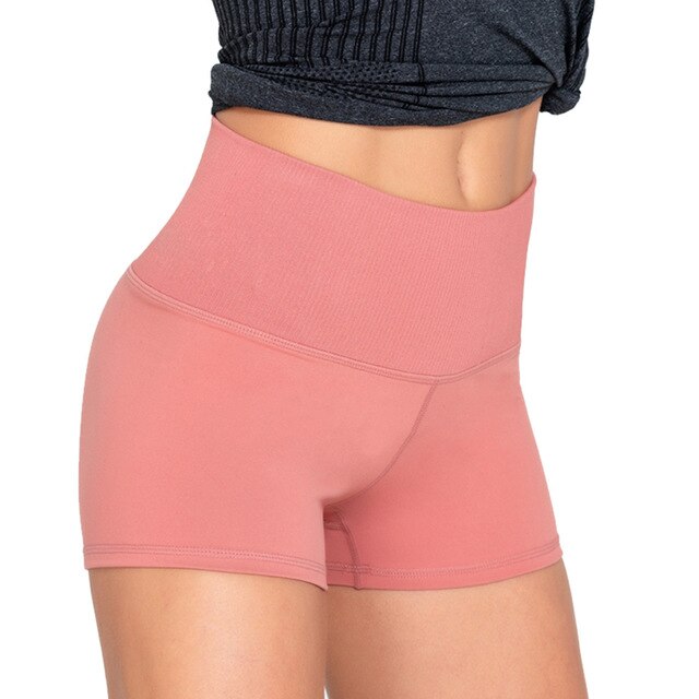 Seamless Yoga Shorts Solid Sports High Elastics Hip Lifting Short Pants Workout Push Up Gym Running Shorts Casual Female Outfits | Vimost Shop.