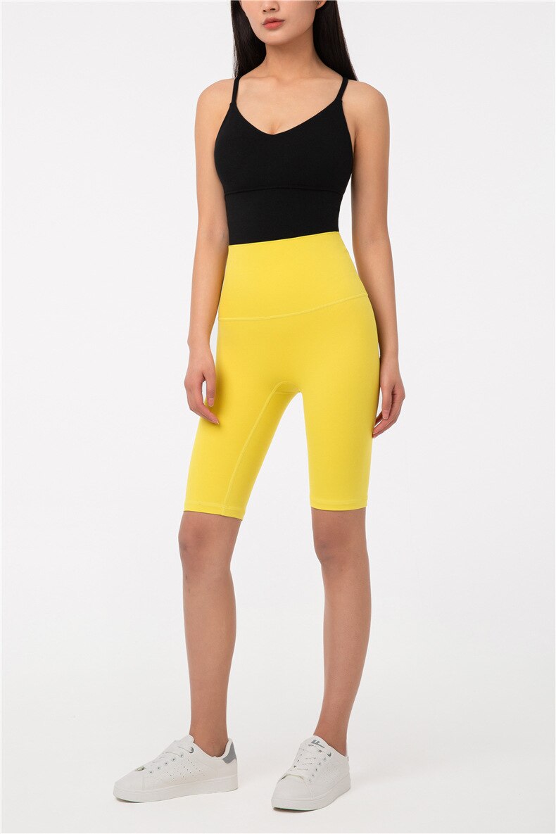 Seamless Yoga Shorts Casual Fashion Biker Jogging Short Leggings For Women Solid Hips Lifting High Waist Stretchy Short Pants | Vimost Shop.