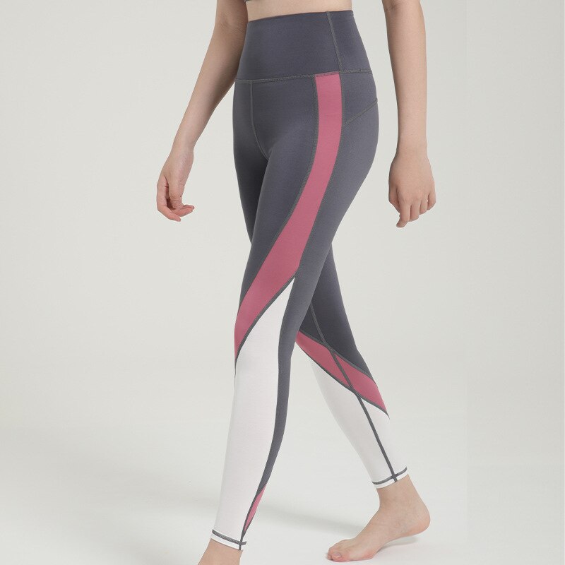 Seamless Yoga Leggings Color Patchwork Slim Pants High Elastics Workout Push Up Sports Fitness Running Casual Outdoor Trousers | Vimost Shop.