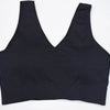 Seamless Solid Sports Gym Bra Crop Top Push Up Workout Beauty Back Top Shockproof Training Fitness Running Vest Shirt | Vimost Shop.