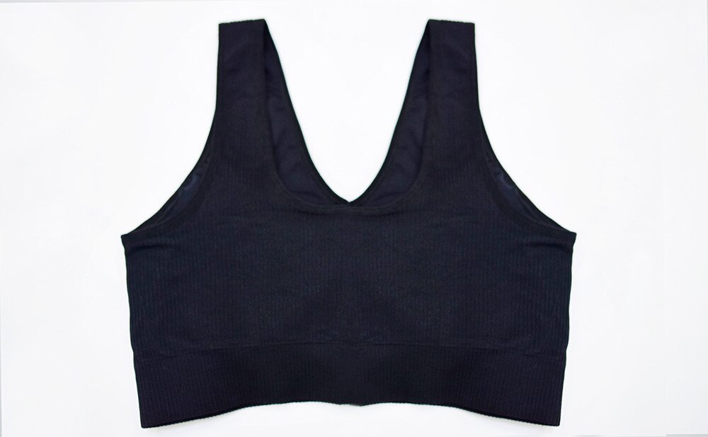 Seamless Solid Sports Gym Bra Crop Top Push Up Workout Beauty Back Top Shockproof Training Fitness Running Vest Shirt | Vimost Shop.
