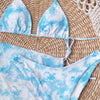 Tie Dye Print Bikini Three Piece Set Bra Top Thong Mini Skirt Swimsuit Brazilian Beach Biquini Swimming Bohemian Bathing Suit | Vimost Shop.