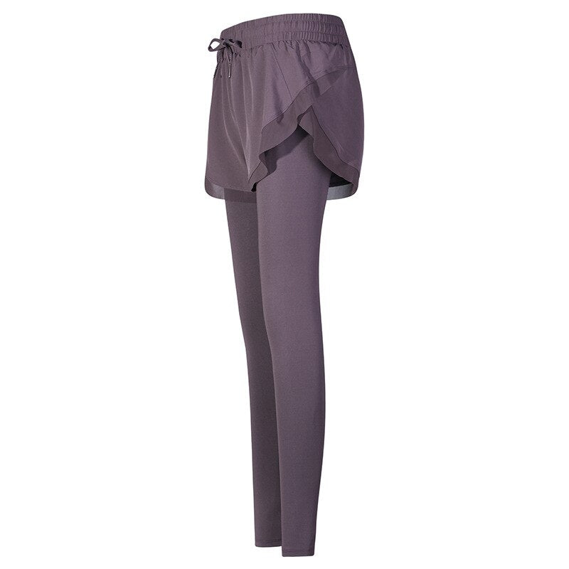 Autumn Solid Yoga Leggings Sportswear Pants For Women High Waist High Elastics Yoga Trousers Energy Fitness Sports Tracksuit | Vimost Shop.