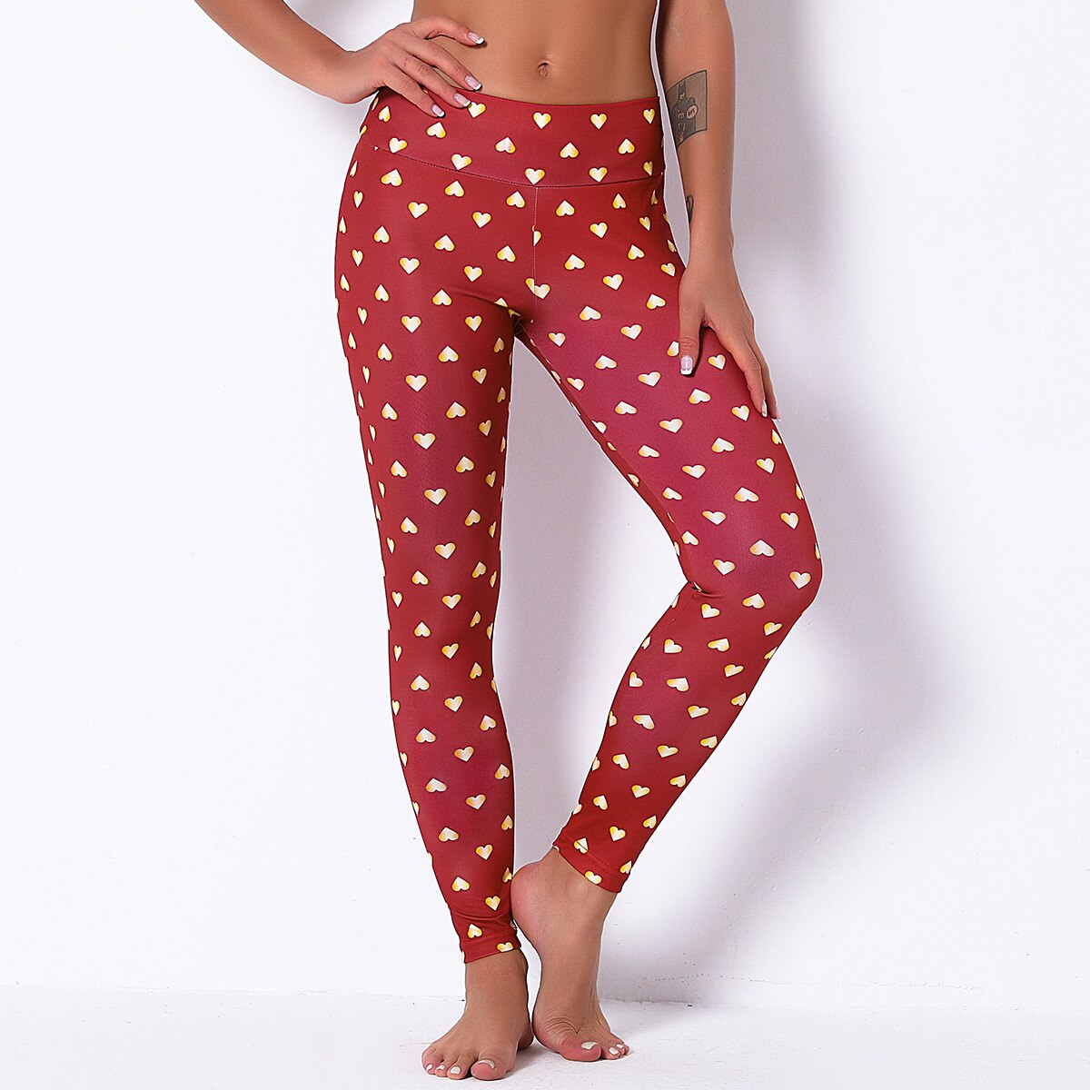 Seamless Christmas Print High Elastics Yoga Pants High Waist Hips Lifting Gym Fitness Female Sports Breathable Jogging Pants | Vimost Shop.