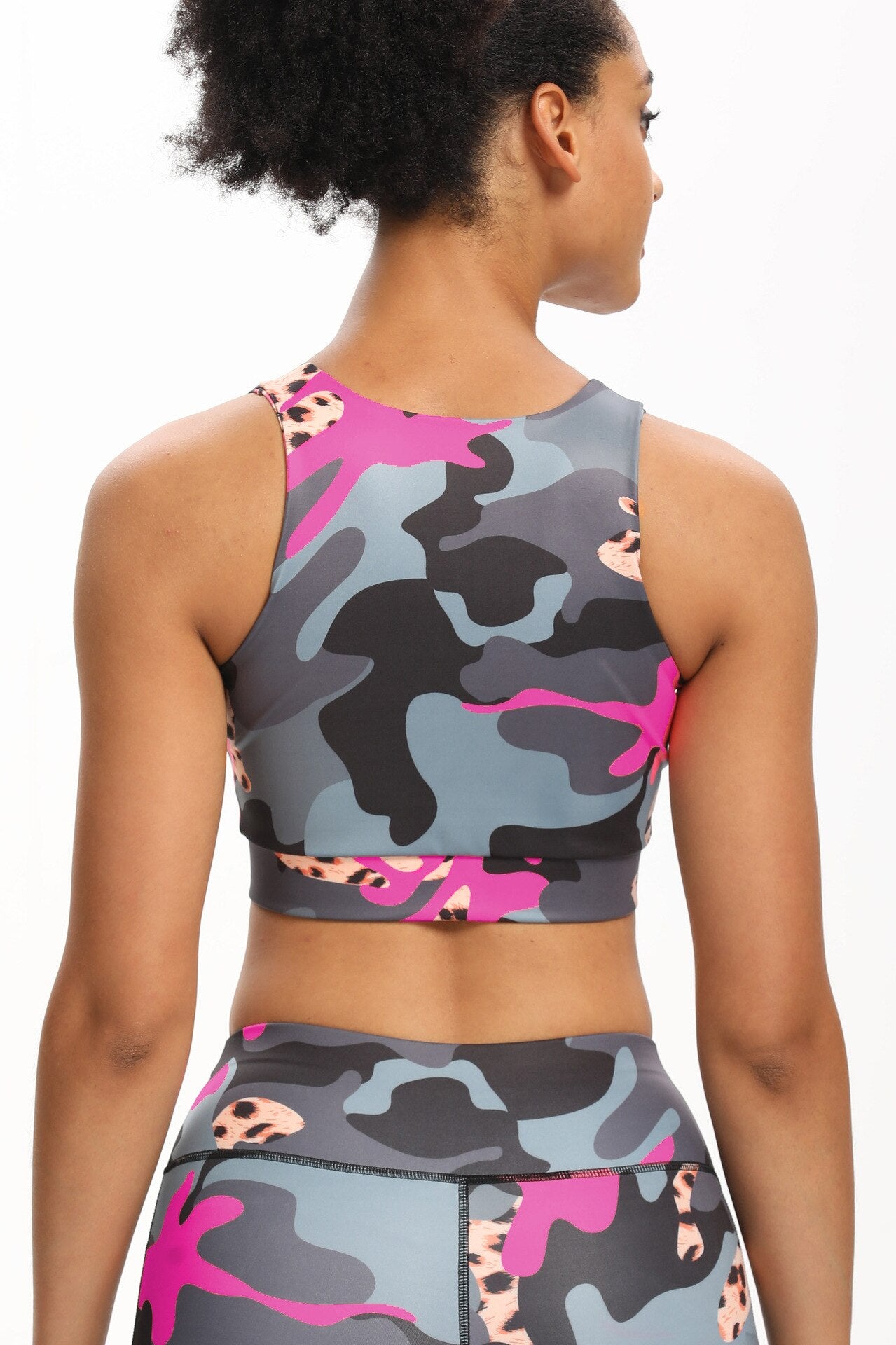 Seamless Camo Print Yoga Suit Gym Fitness Sports Tracksuit Tank Crop Top Hips Lifting Leggings Fashion Outdoor Suit | Vimost Shop.