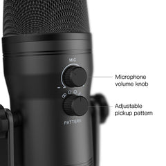 USB Recording Microphone Computer Podcast Mic for PC/PS4/Mac,Four Pickup Patterns for Vocals,Gaming,ASMR,Zoom-class