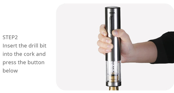 Rechargeable Electric Wine Opener Automatic Corkscrew Portable Household Tool With Foil Cutter & USB Charging Cable | Vimost Shop.