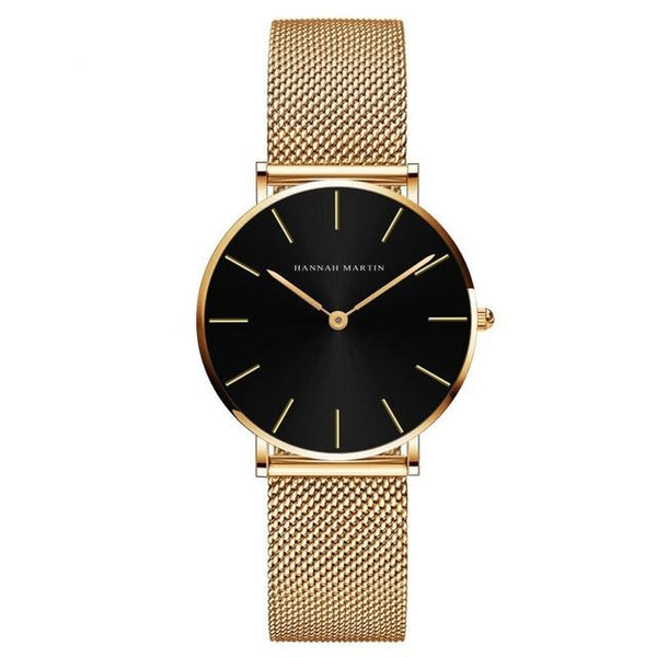 36mm Japan Quartz Movement Ladies Wristwatches Stainless Steel Mesh Top Luxury Brand Rose Gold Waterproof Women Watches