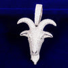 Gold Color Sheep Head Pendant Animal Charm Men Zircon Hip Hop Necklace Rock Jewelry with 12mm Cuban Chain | Vimost Shop.